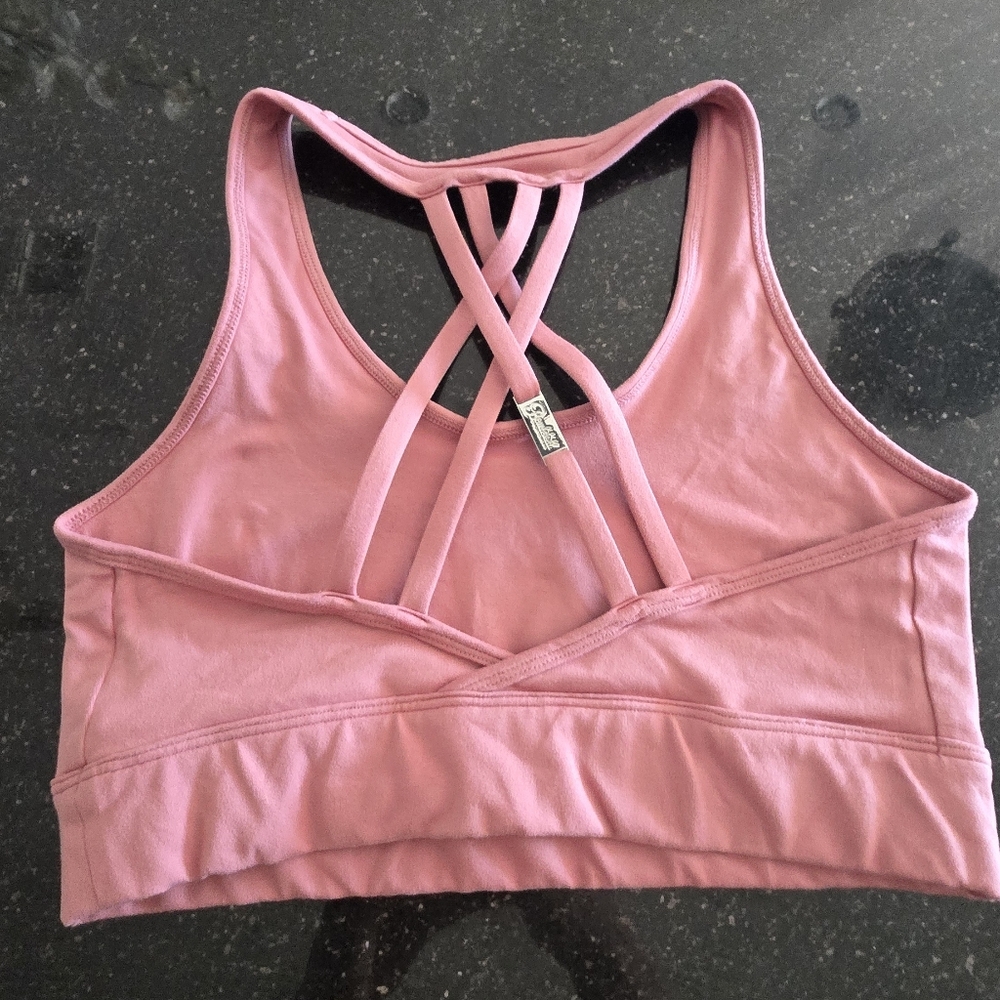 Blush Strappy Sports Bra